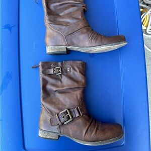 Crown Vintage brown motorcycle boot